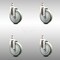 Service Caster 5 Inch 316SS Gray Polyurethane Wheel Swivel 3/8 Inch Threaded Stem Caster Set SCC-SS316TS20S514-PPUB-381615-4 - alternate 1
